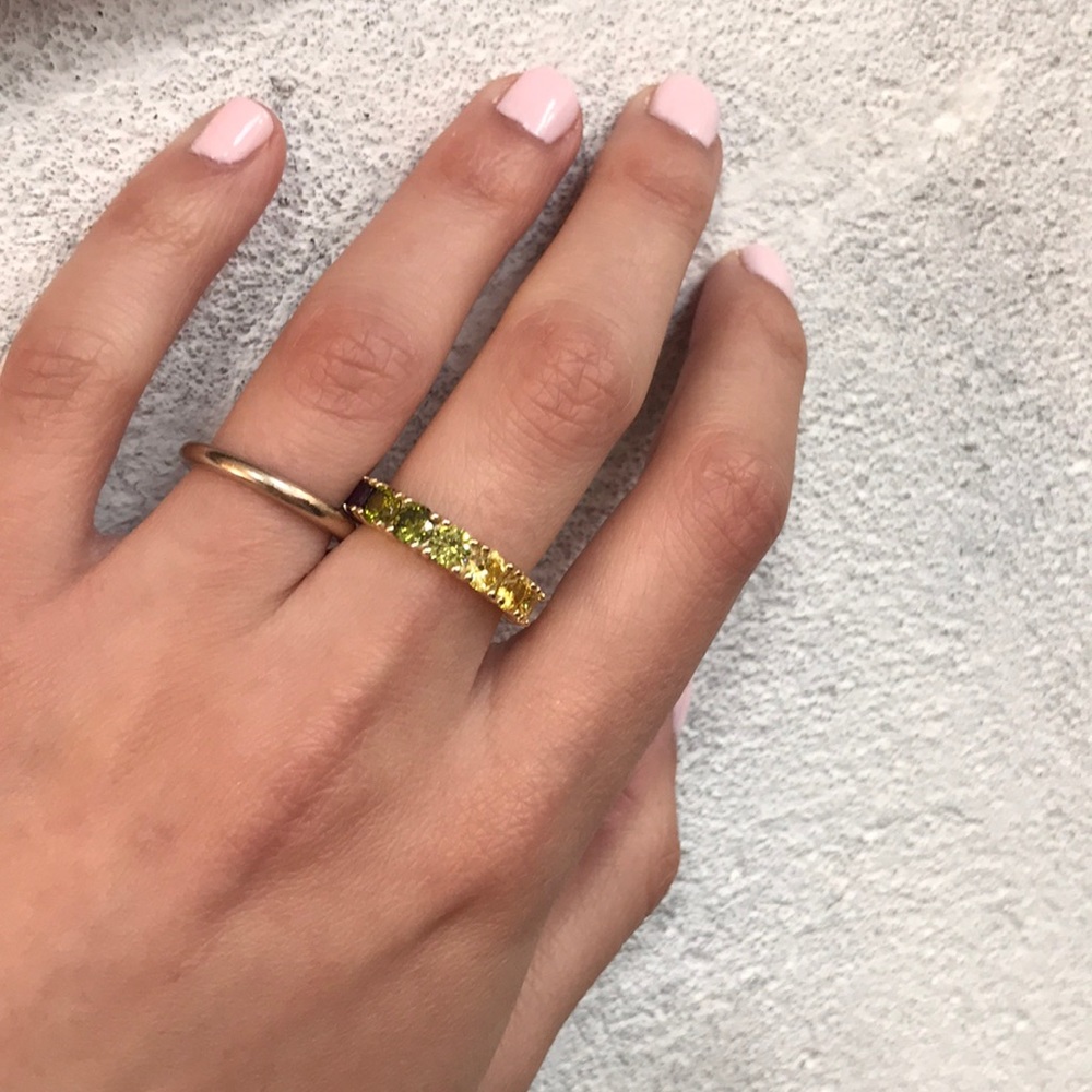 Multi Color Rainbow Ring - Picture 2 of 6